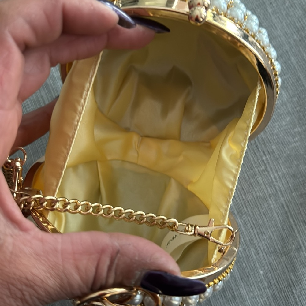 Beautiful Faux Pearl Cross Body View 3
